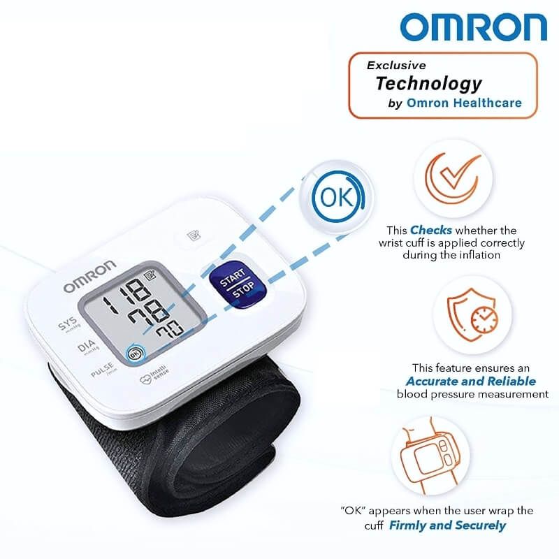 Hình ảnh của Máy đo huyết áp điện tử cổ tay cao cấp Omron HEM-6161