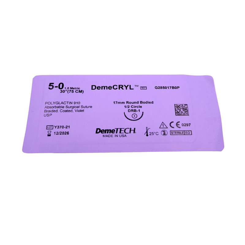Hình ảnh của Chỉ phẫu thuật tự tiêu polyglactin 910 DemeTech DemeCRYL số 5-0