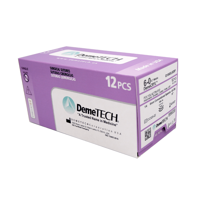 Hình ảnh của Chỉ phẫu thuật tự tiêu polyglactin 910 DemeTech DemeCRYL số 6-0