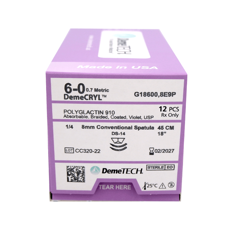 Hình ảnh của Chỉ phẫu thuật tự tiêu polyglactin 910 DemeTech DemeCRYL số 6-0