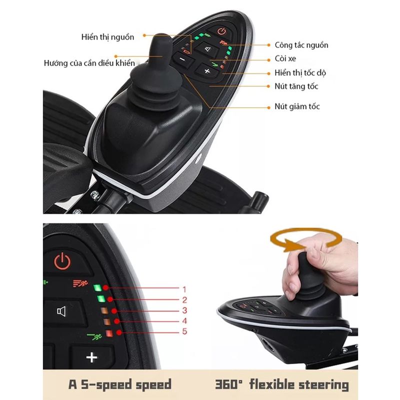 Hình ảnh của Xe lăn điện, điều khiển tự động Humed XL-E9